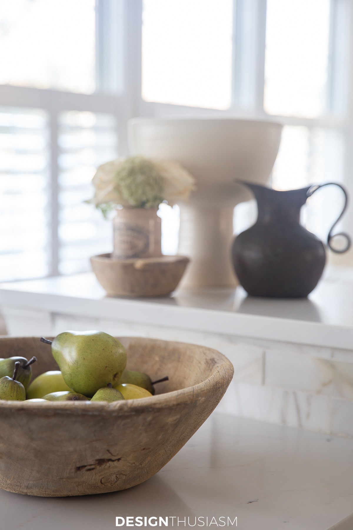 kitchen counter organization bowl