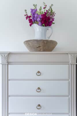two tone chalk painted tall chest