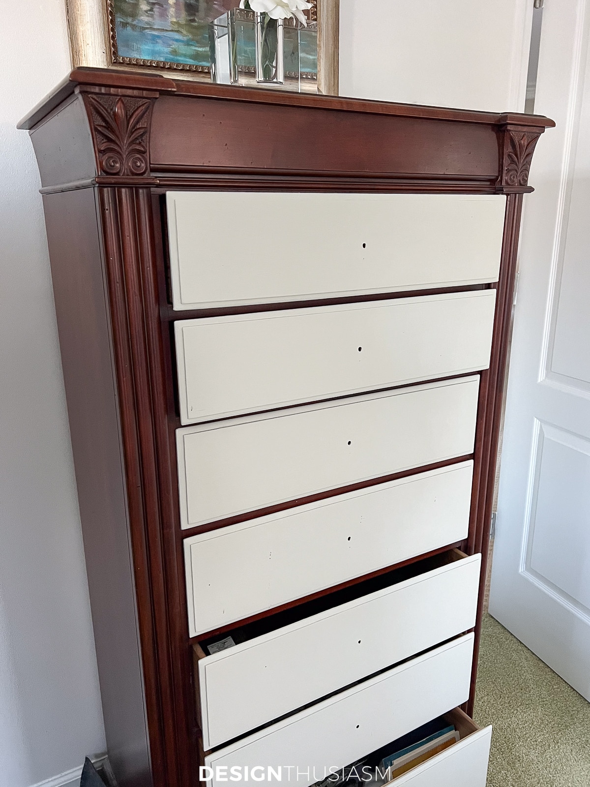 painting draw fronts on tall chests