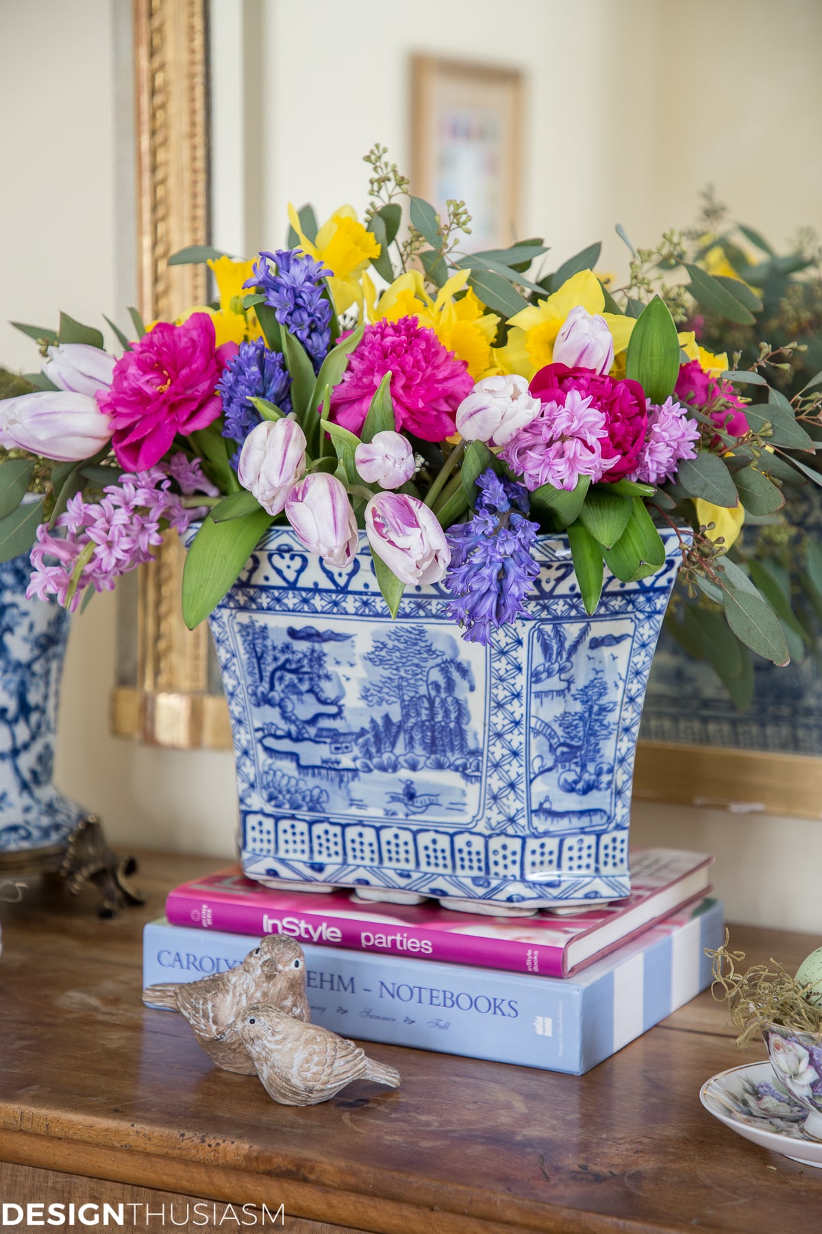 spring flowers seasonal vignette
