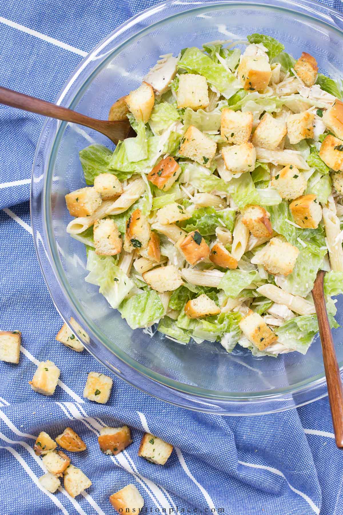 chicken caesar pasta salad recipe hss