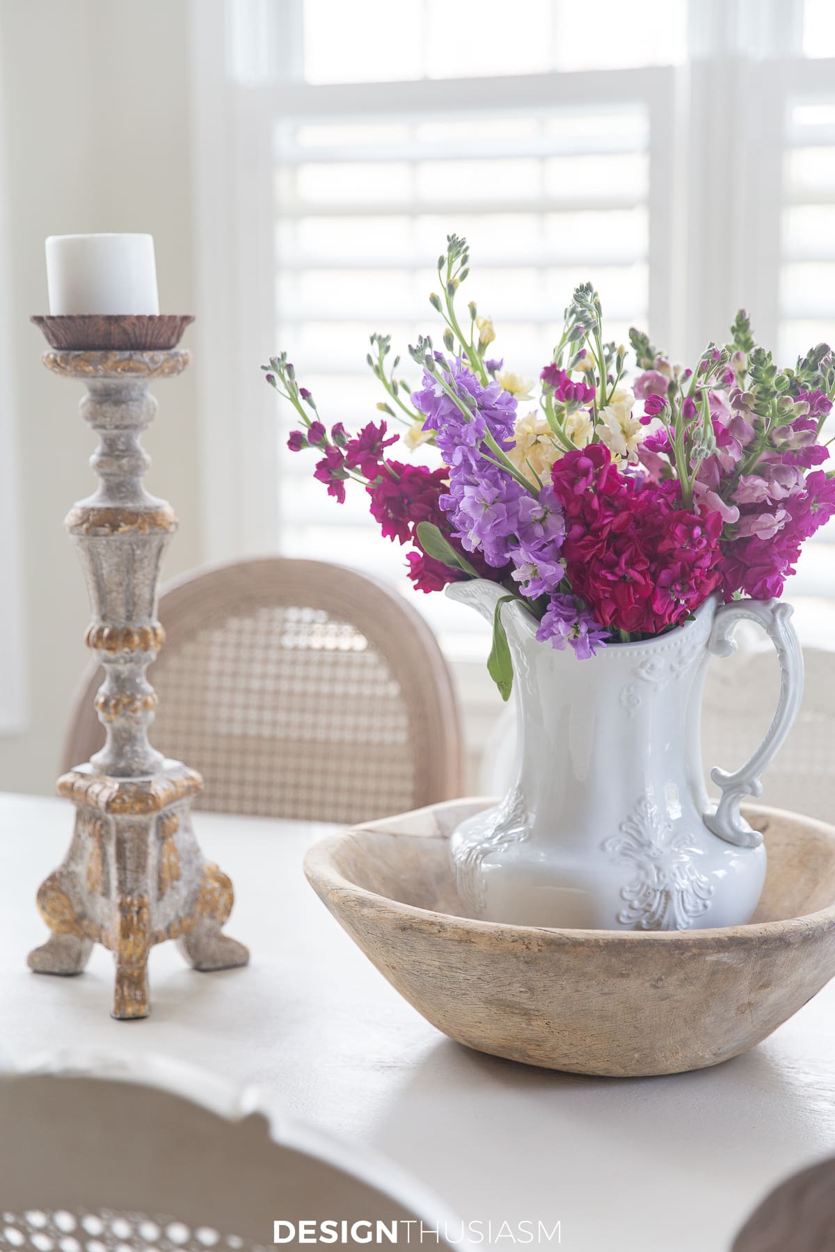 floral on the breakfast table