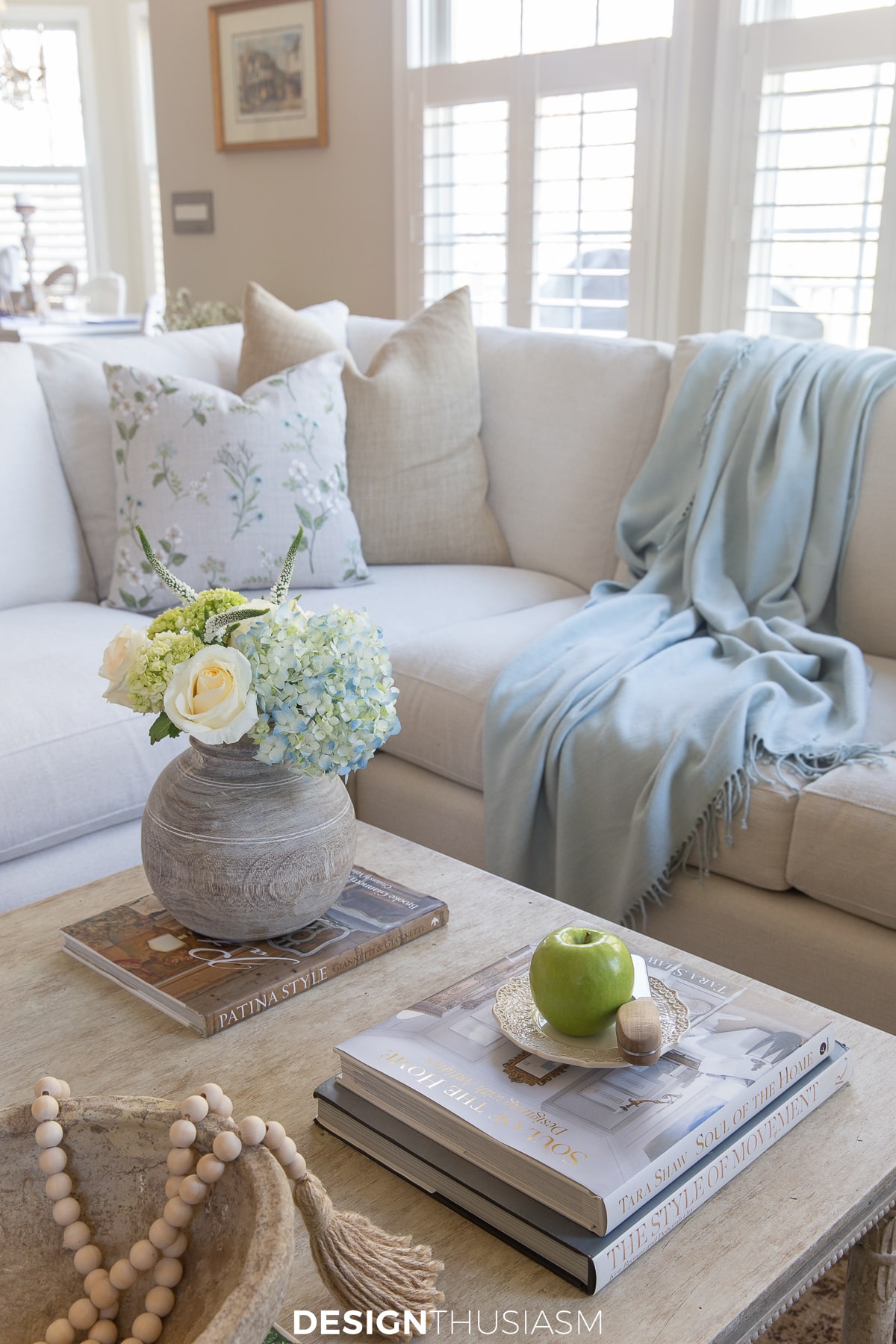 spring floral in soft tranquil spring colors