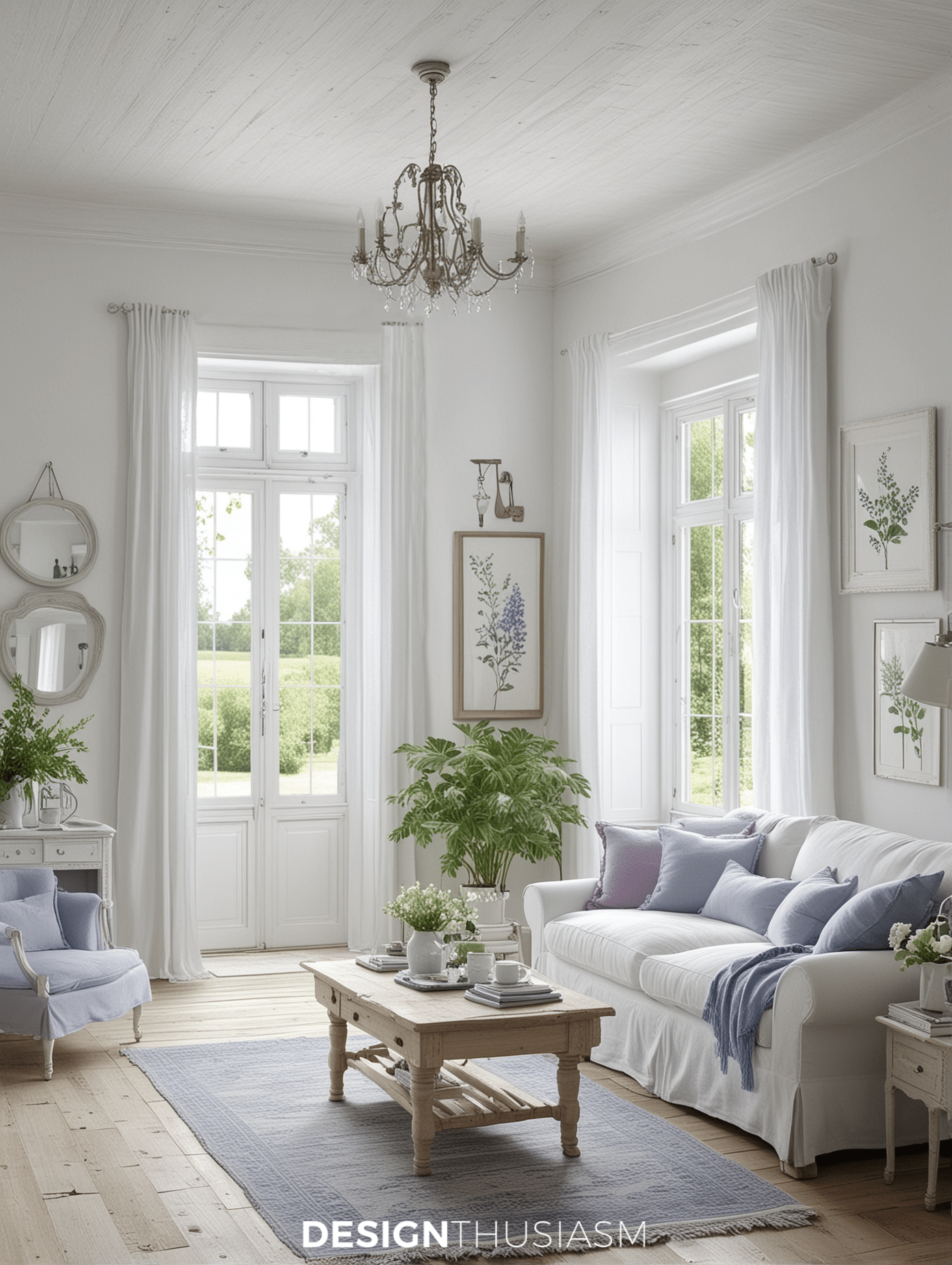 relaxed chic summer decor for the living room
