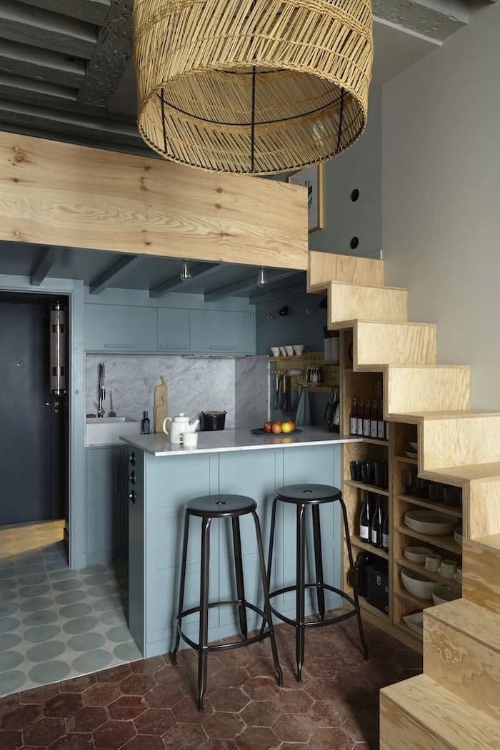 A-270-Square-Ft-Parisian-Duplex-Fits-A-Family-Of-Four