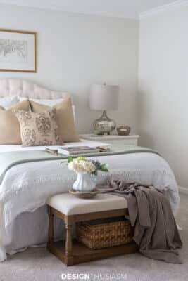 fall transition bedroom bench