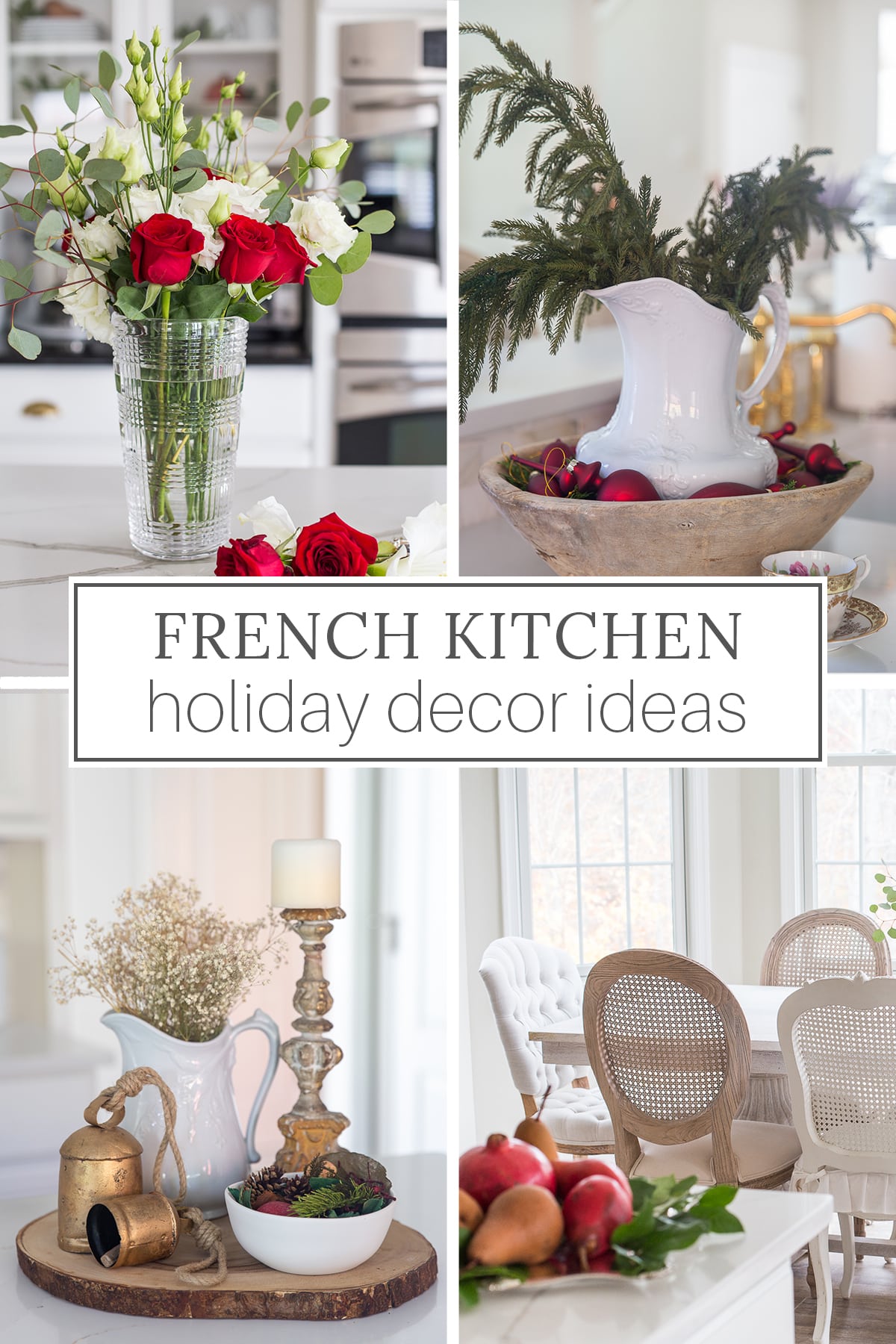 french-inspired kitchen holiday decor ideas