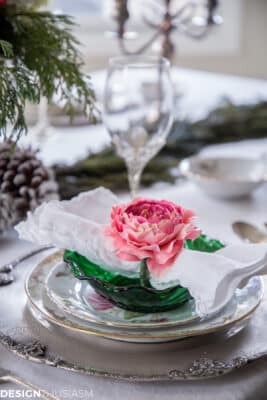 Christmas table place setting