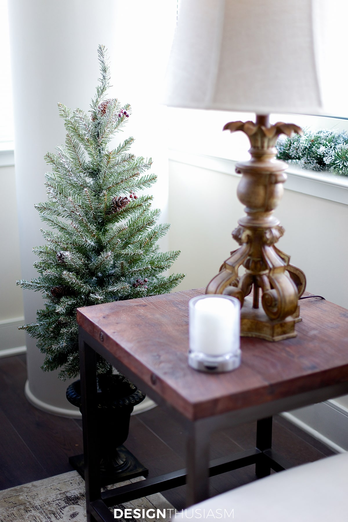 small Christmas tree in a small apartment