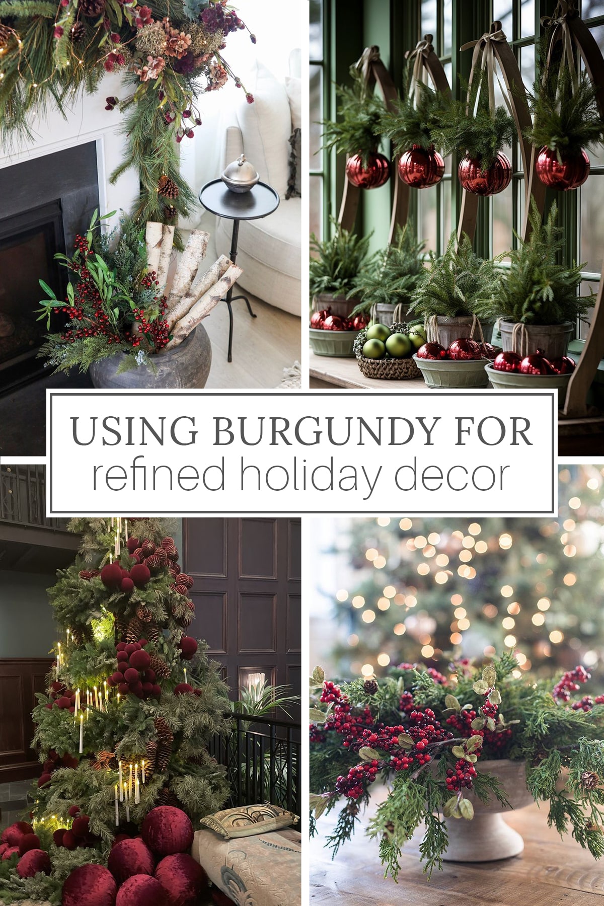 Burgundy Christmas Decor