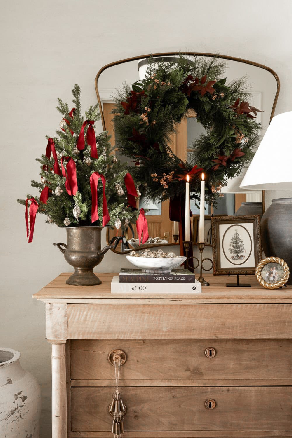 Burgundy holiday wreath