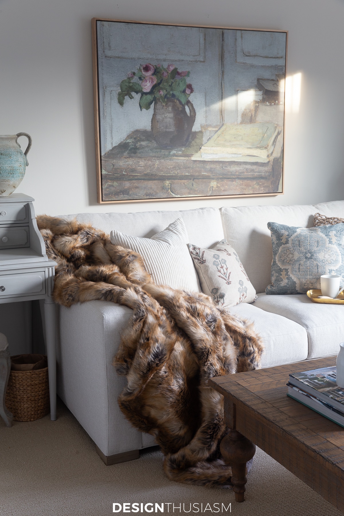 indoor she shed sofa and pillows