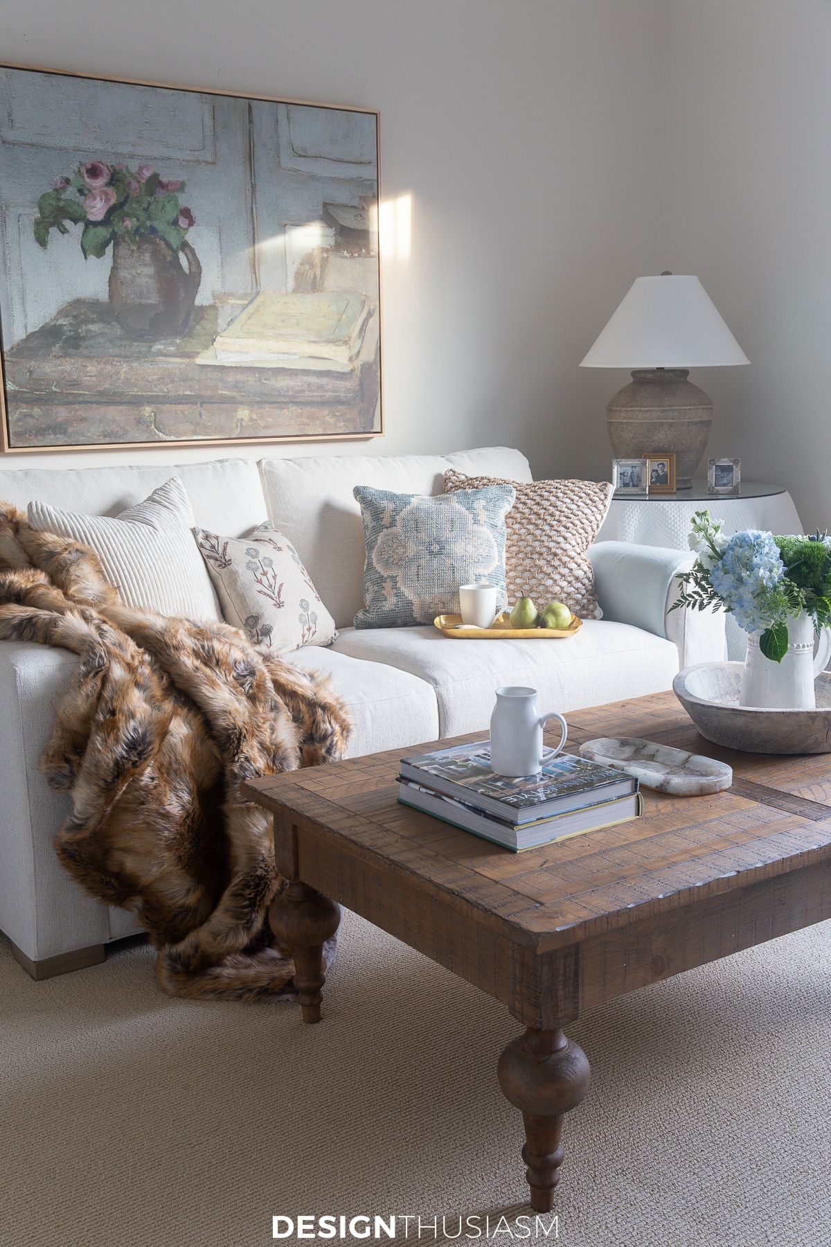 chic winter retreat sitting room