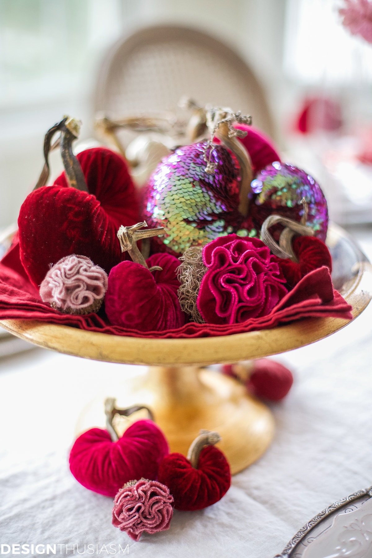 velvet heats centerpiece