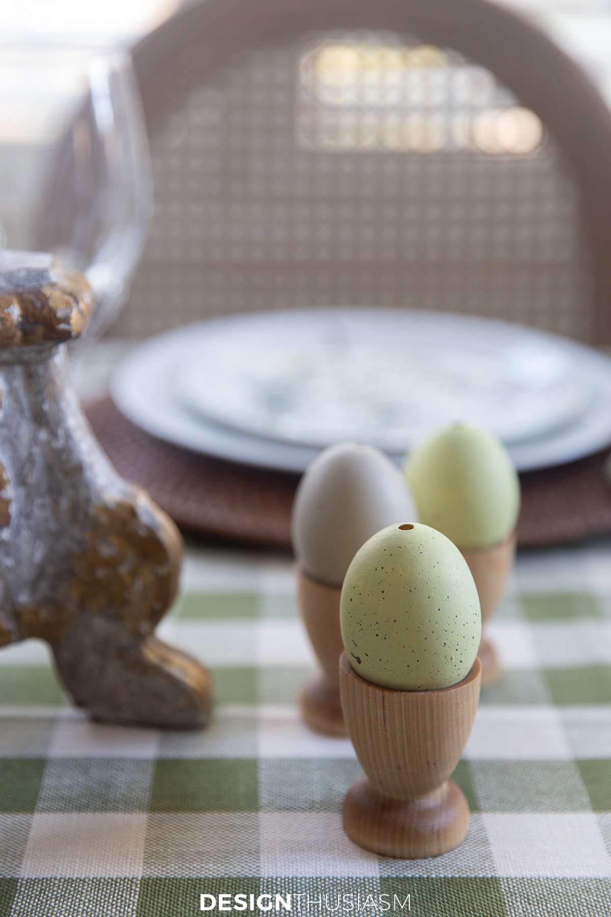 eggs in wooden egg cups