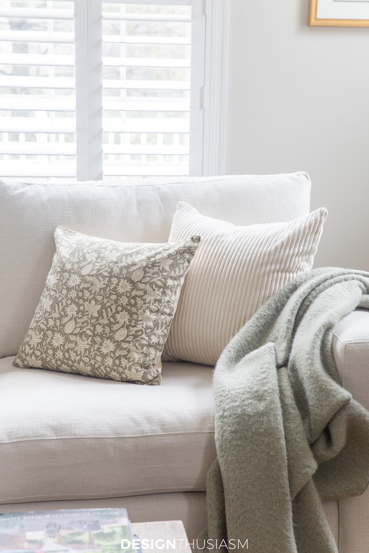 block printed pillow