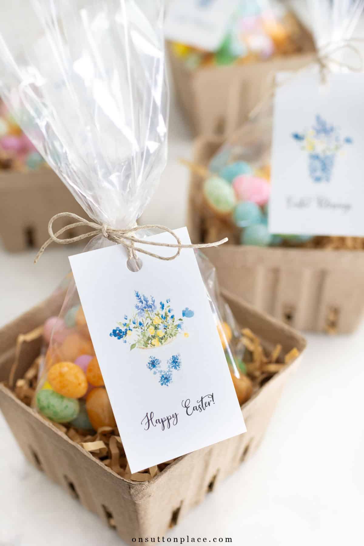 Easter table favor idea with custom tags