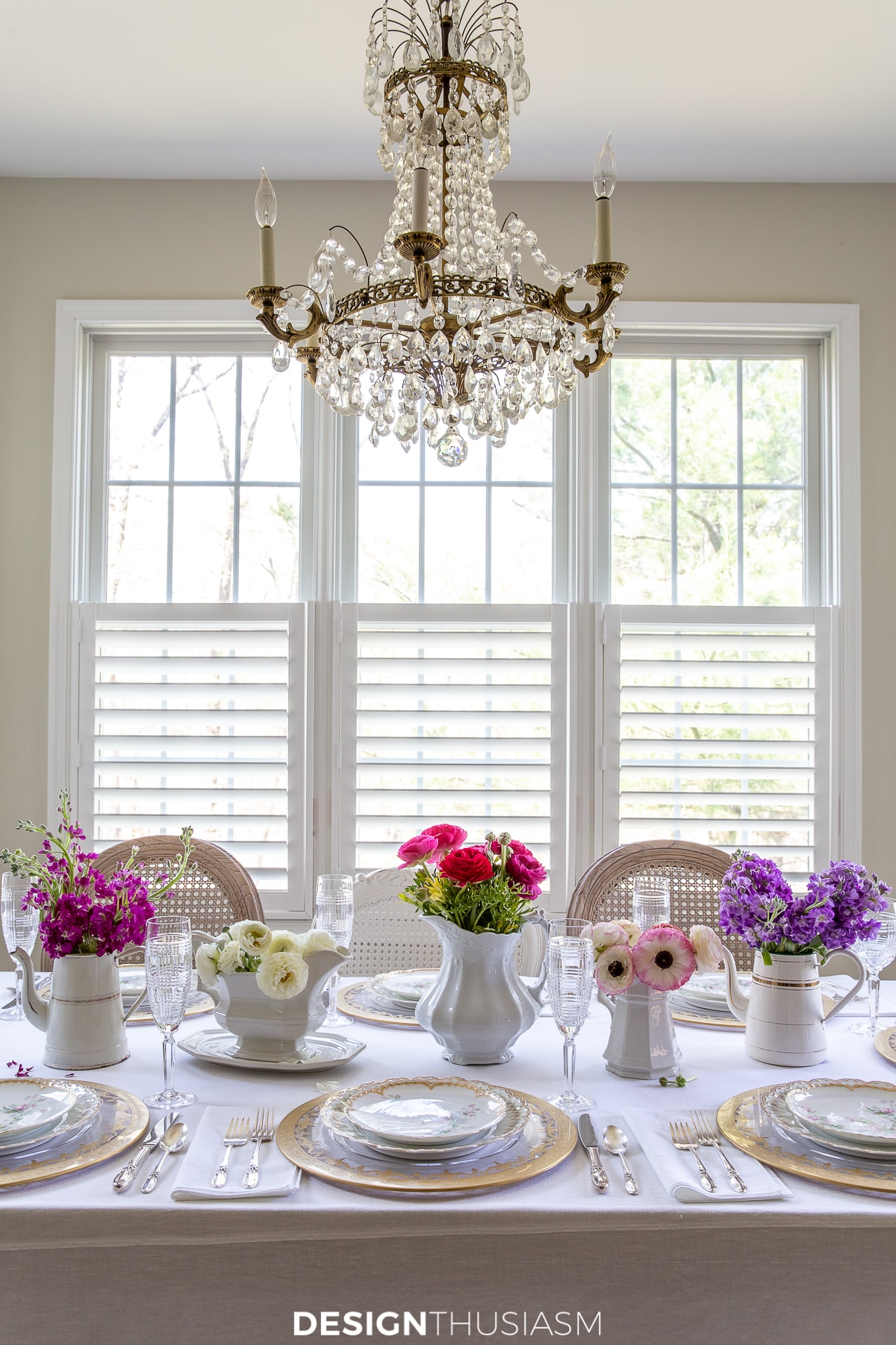 Mother's Day table straight on view