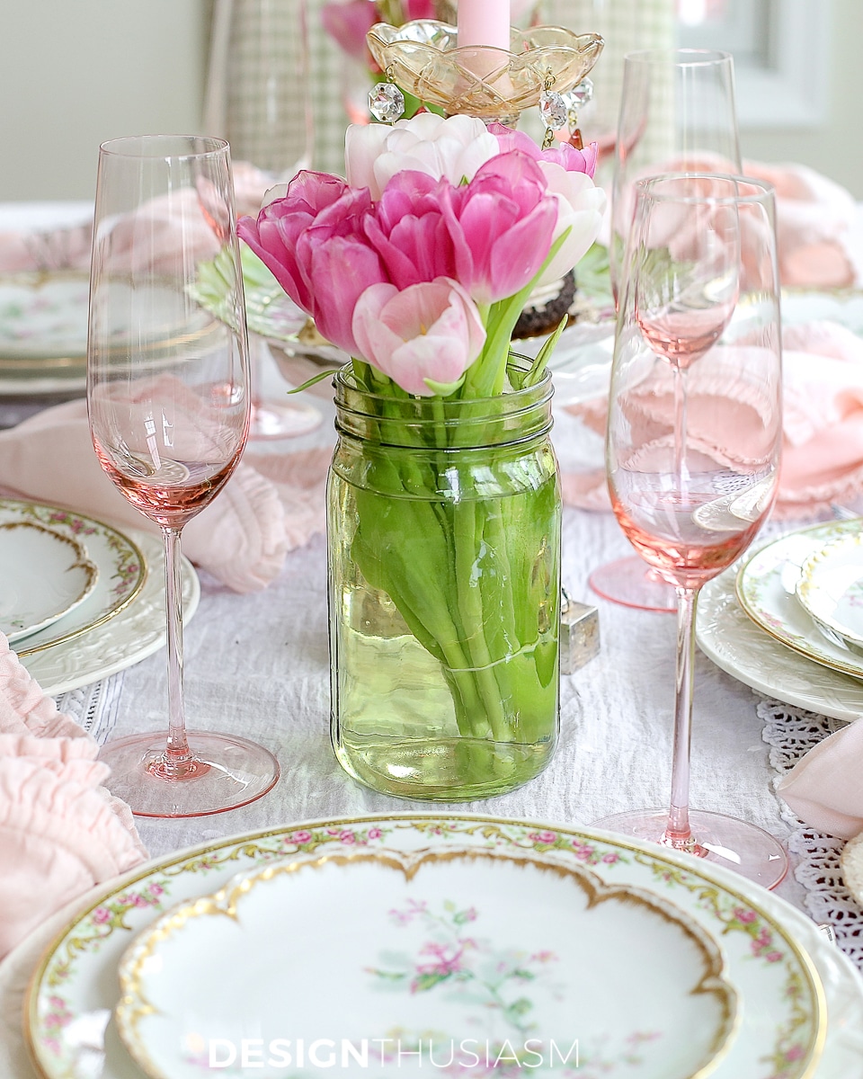 vintage tablescapes mixing old and new