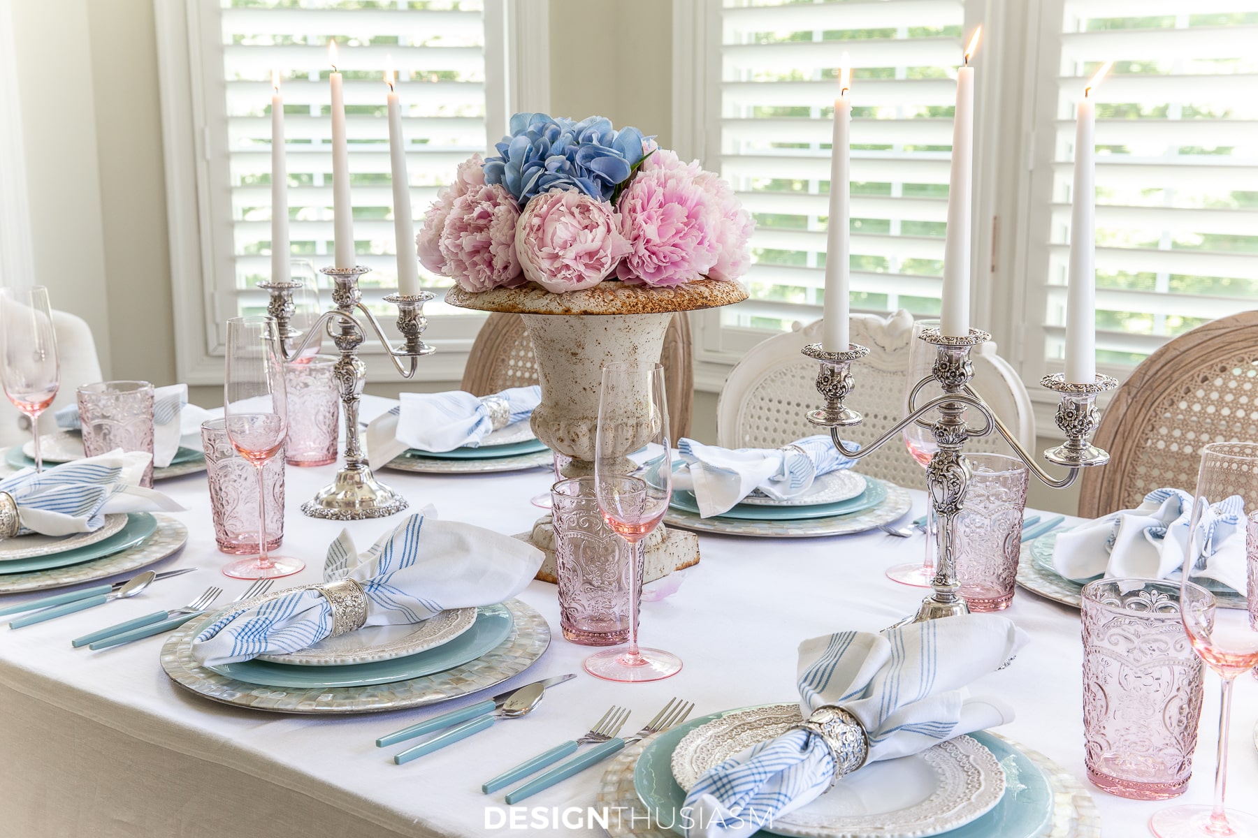 retro pastel summer table