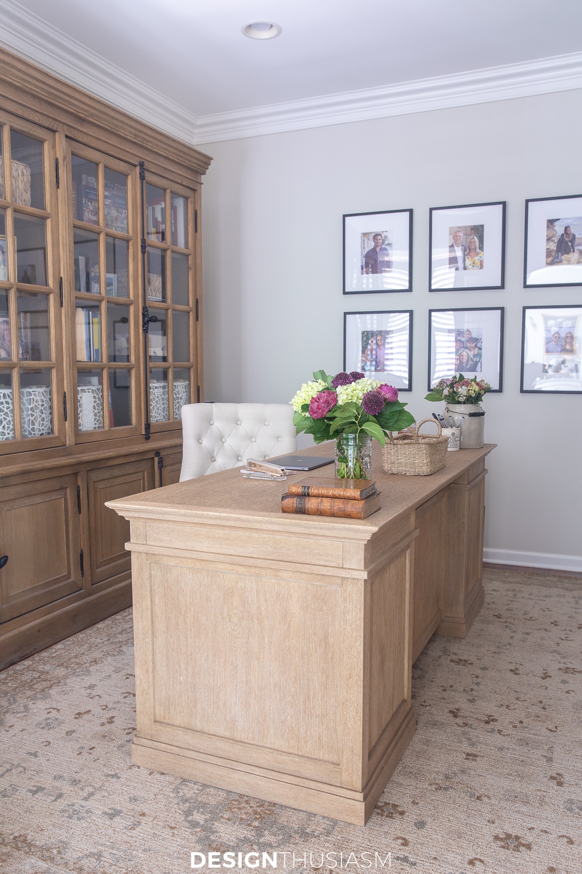 Light wood home office
